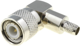 Złącze TNC/m zaciskane na H155, kątowe