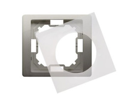 SIMON BASIC NEOS Ramka 1 pojedyncza uniwersalna z uszczelką IP44 satynowa metalizowana BMRC1B/29 KONTAKT SIMON