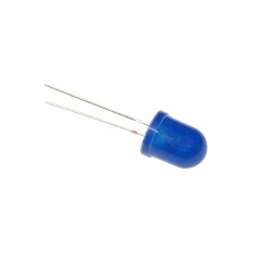 DIODA LED 10mm NIEBIESKA DYFUZYJNA 500mcd 0,5cd 50st.
