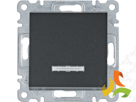 LUMINA Wyłącznik pojedynczy kontrolny czarny WL0213 HAGER