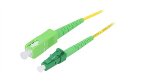 Fpsls10 Patch Cord Światłowodowy Os2 Lc/Apc,Sc/Apc 10M Lszh Żółty