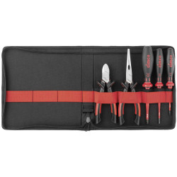 Cimco 104042 Tool Kit VDE 5-Piece Slim Electrician Set VDE-GS Tested