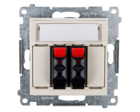 Simon 54 Gniazdo głośnikowe podwójne kremowe DGL32.01/41