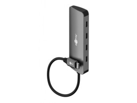 Slim 4-portowy koncentrator USB, USB-C na USB-C, 10 Gbit/s wtyczka...