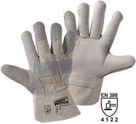 Leipold Doehle Asphalt 1578 Bydlęca skóra licowa Rękawice robocze Rozmiar rękawic: Rozmiar uniwersalny EN 388:2016 CAT I