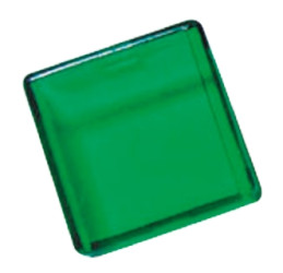 Klosze lampek do przełączników modułowych Zielona soczewka prostokątna APEM