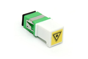 Adapter światłowodowy SC/APC simplex z klapką zabezpieczającą