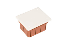 Puszka podtynkowa 96x118x70mm z pokrywą pomarańczowa GW48003