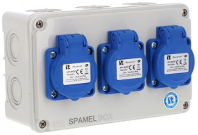 Rozdzielnica 3x3x16A INA=16A IP54 SB-001705-P0040-54