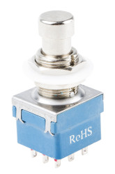 Nasadka przełącznika Zatrzaskowy 3PDT średnica wycięcia 12.2mm, montaż PCB RS PRO