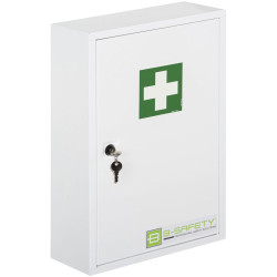 B-SAFETY EH-S2-157 First Aid Cabinet Classic Steel Lockable 2 Shelves
