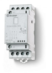 Stycznik modułowy 2Z 2R 25A 24V AC/DC, wskaźnik zadziałania + LED, 35mm 22.34.0.024.4620