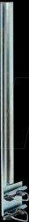330006 Satellite mast, steel, 80cm, with 48-mm double clamp