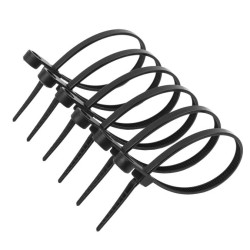 Opaska kablowa z pierścieniem montażowym 4,2 x 220 mm, czarny 100 szt. (37-118)