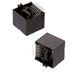 Złącze RJ45, 634008 Złącze RJ45 Żeńskie Montaż powierzchniowy Cat3 Wurth Elektronik Mosiądz niklowany Pionowy 8-żyłowe 1