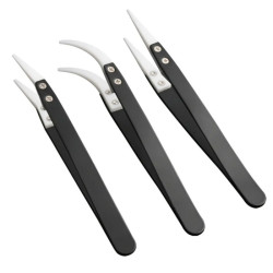 Pęseta ceramiczna precyzyjna ESD pinceta pensety 3 sztuki zestaw