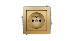Deco Gniazdo Pojedyncze Z/U 2P+Z Złoty 29Dgp-1Zp