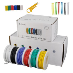 Zestaw 6 przewodów silikonowych 0,25mm 6x8mb + Akcesoria