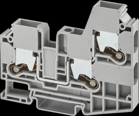 1329603 XTV Push-X through terminal block, 10 mm² - gray