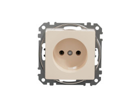 SEDNA DESIGN & ELEMENTS Gniazdo pojedyncze bez uziemienia 2P beżowe SDD112035 SCHNEIDER ELECTRIC