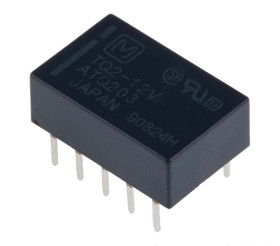 Przekaźnik sygnału, 12V dc, DPDT, montaż PCB, Panasonic