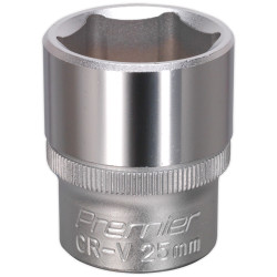 Sealey S1225 Walldrive Socket 25mm 1/2"sq Drive