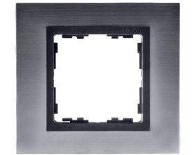 Simon 82 Ramka pojedyncza kamień stal grafitowa/ ramka pośrednia grafit 82817-38