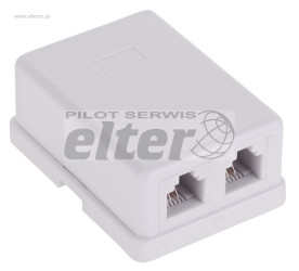 Gniazdo telefoniczne podwójnie PN6-4*2