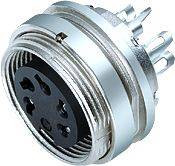 binder 09 0312 89 04-20 Złącze żeńskie kołnierzowe złącze żeńskie proste, złącze żeńskie z kołnierzem Seria: 680 Łączna