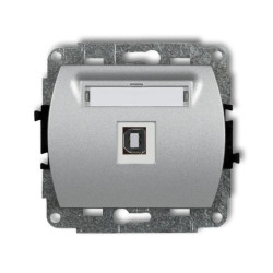 TREND Gniazdo pojedyncze USB-AB srebrny metalik 7GUSB-3