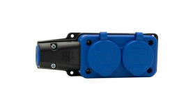 Listwa Gumowa 2X230v 16A Ip54 Niebieska