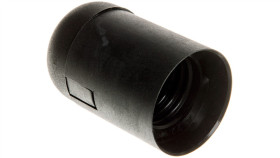 Oprawka Izolacyjna Fobos E27 Z Płaszczem Gładkim Czarna Ote27-03/2/T