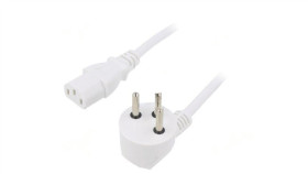 Kabel: 3X0,75Mm2, Iec C13 Żeński,Is1-16P (H) Wtyk Kątowy Lt-605+501 H05vv-F...