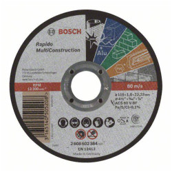 Bosch 2608602384 ACS Cutting Disc 115mm Metal/Stainless/Stone/Plastic