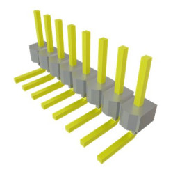 Listwa stykowa PCB 8-pinowe MTSW raster: 2.54 mm Kąt prosty 1-rzędowe Samtec Otwór przelotowy Bez osłony
