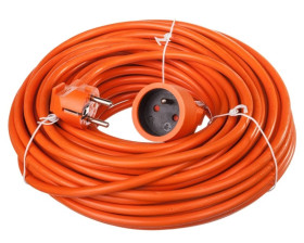 Przedłużacz ogrodowy 1-gniazdo z/u 30m /H05VV-F 3x1,5/ pomarańczowy P01130