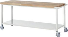 Stół Warsztatowy, Mobilny RAU 05 8000-6-207B4S.12, (S x W x G) 2000 x 880 x 700 mm