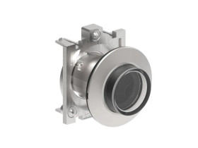 Metalowy przycisk płaski podświetlany fi30mm samoczynny powrót wystający Przezroczysty LPFBL207