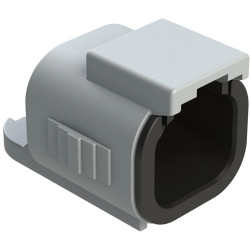 Protective cap, rectangular, gray, IP68 for plug, straight, ATM series, ATM06-4S-CAP