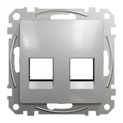 Płytka centralna AMP MOL kat. 5e/6 UTP, srebrne aluminium, Sedna Design i Elements SDD113444C