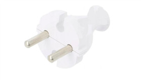Wtyczka Prosta, Bez Uziemienia Biała / 24423