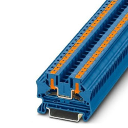 Złączka szynowa 2-przewodowa 4mm2 niebieska PTV 4 BU z zaciska Push in