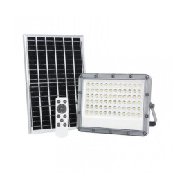 Projektor LED z panelem solarnym PREMIUM 900lm 10000mAh IP65 szary 3 lata gwar. naświetlacz EC20094