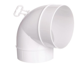 Kolano kanału okrągłego 90 stopni fi 100 KO100-23/90