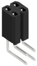 Socket header, 4 pole, pitch 2.54 mm, angled, 10026570