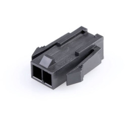 Molex 436400200 Micro-fit Plug Housing 2-pin 3mm Black Panel Mount