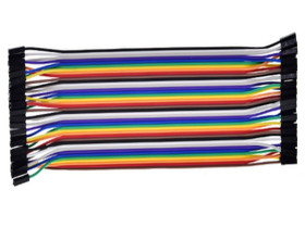 ZESTAW 40 SZTUK KABLI DO PŁYTEK STYKOWYCH 20CM - WSUWKA NA WSUWKĘ (PLKAB-20FF)