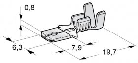 KONEKTOR 13.01412 M 6.3MM B.BL