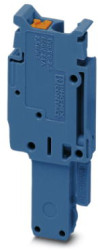 Plug, push-in connection, 0.14-4.0 mm², 1 pole, 24 A, 6 kV, blue, 3211275
