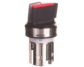 Napęd przełącznika 3 położeniowy I-O-II 22mm czerwony z podświetleniem bez samopowrotu metal mat IP69k Sirius ACT 3SU1052-2BL2